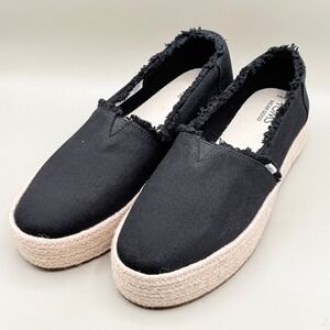 TOMS Women's Black Espadrille Shoes
